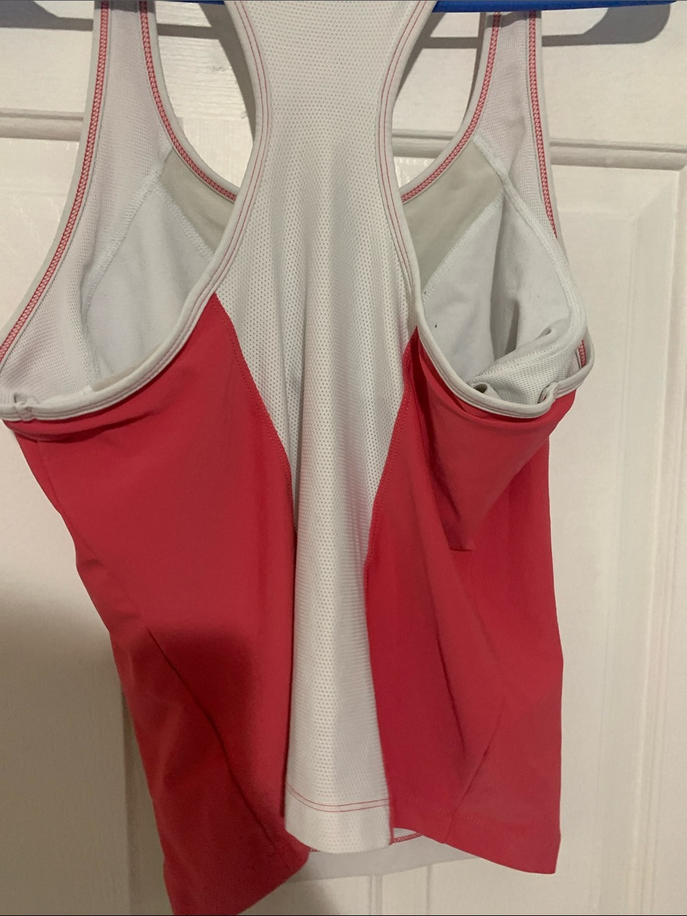 Nike White & Red Racerback Exercise tank - Picture 4 of 5